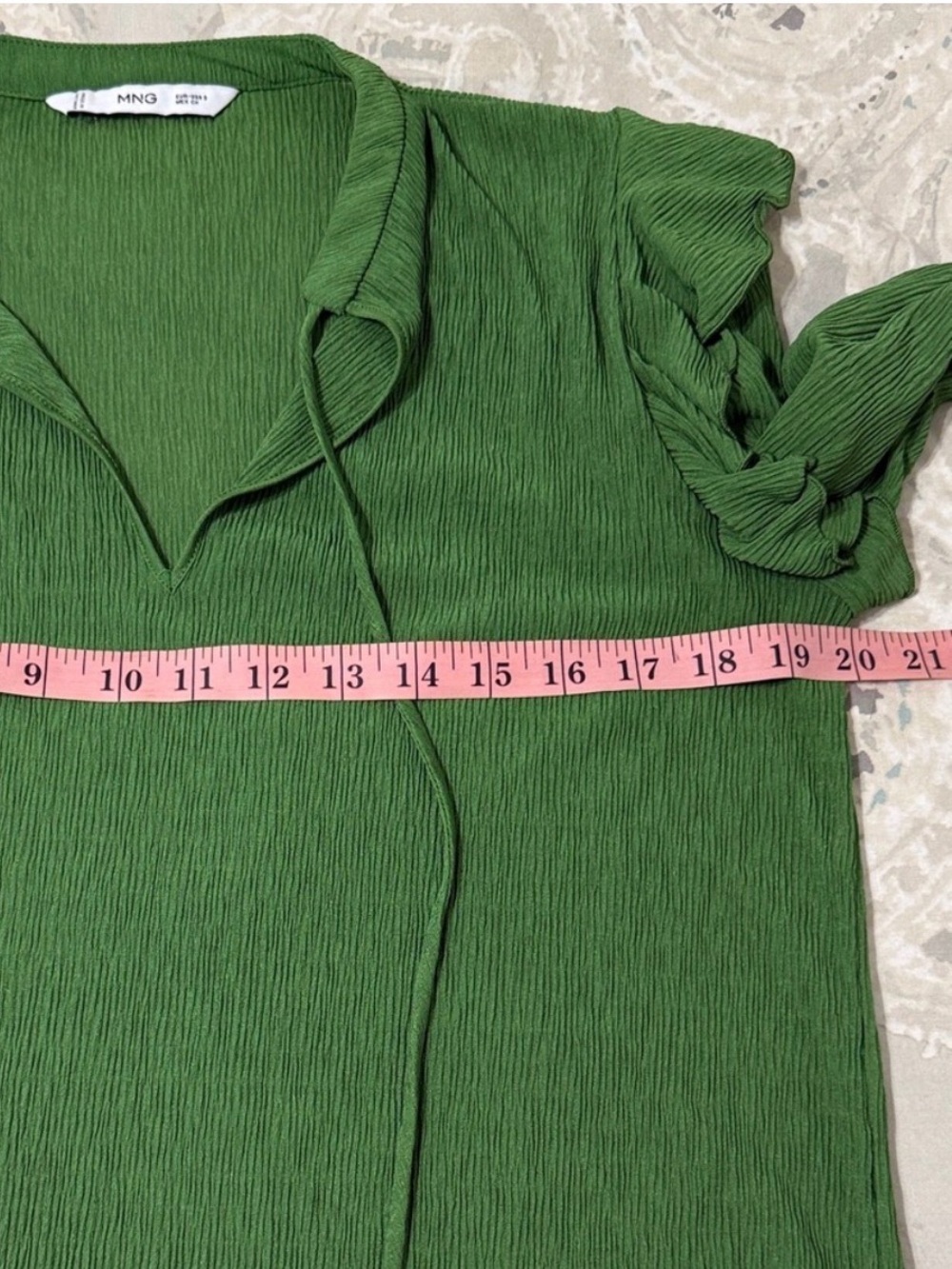 MANGO | Textured Ruffled Blouse - Picture 8 of 10